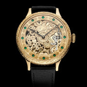 EMERALD Men's Skeletonized Wristwatch fits 1903 Vintage Mechanical Movement - The Timeless Watches