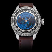 men's artisan wristwatch with vintage mechanical zenith movement from a pocket watch new handcfrafted dial and engraved case