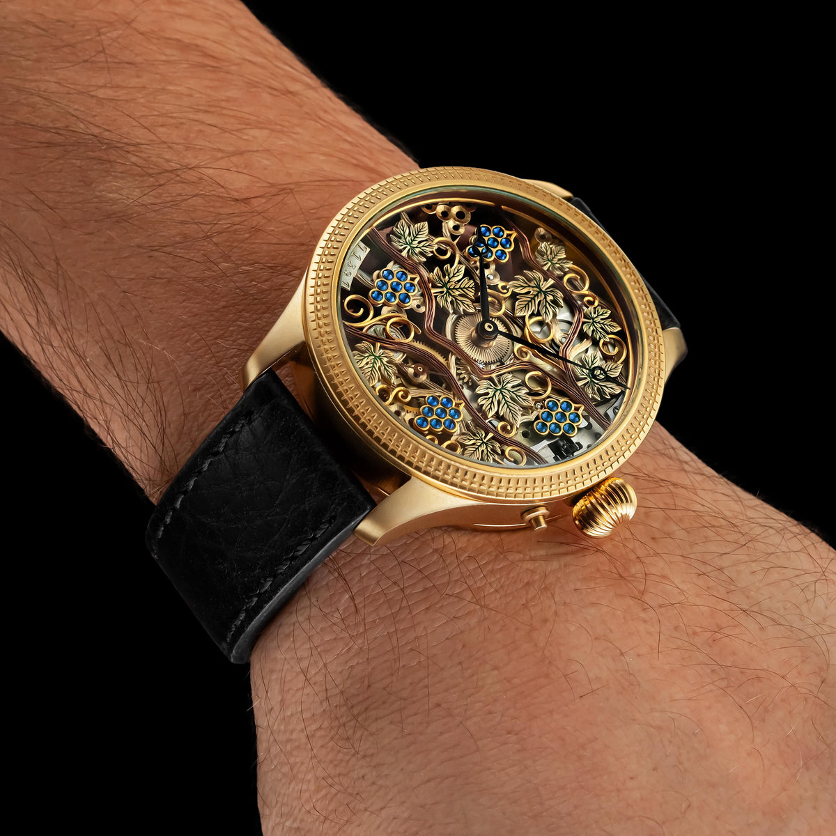 VITIS Men's Skeletonized Wristwatch with LE COULTRE & Co. Vintage Mechanical Movement
