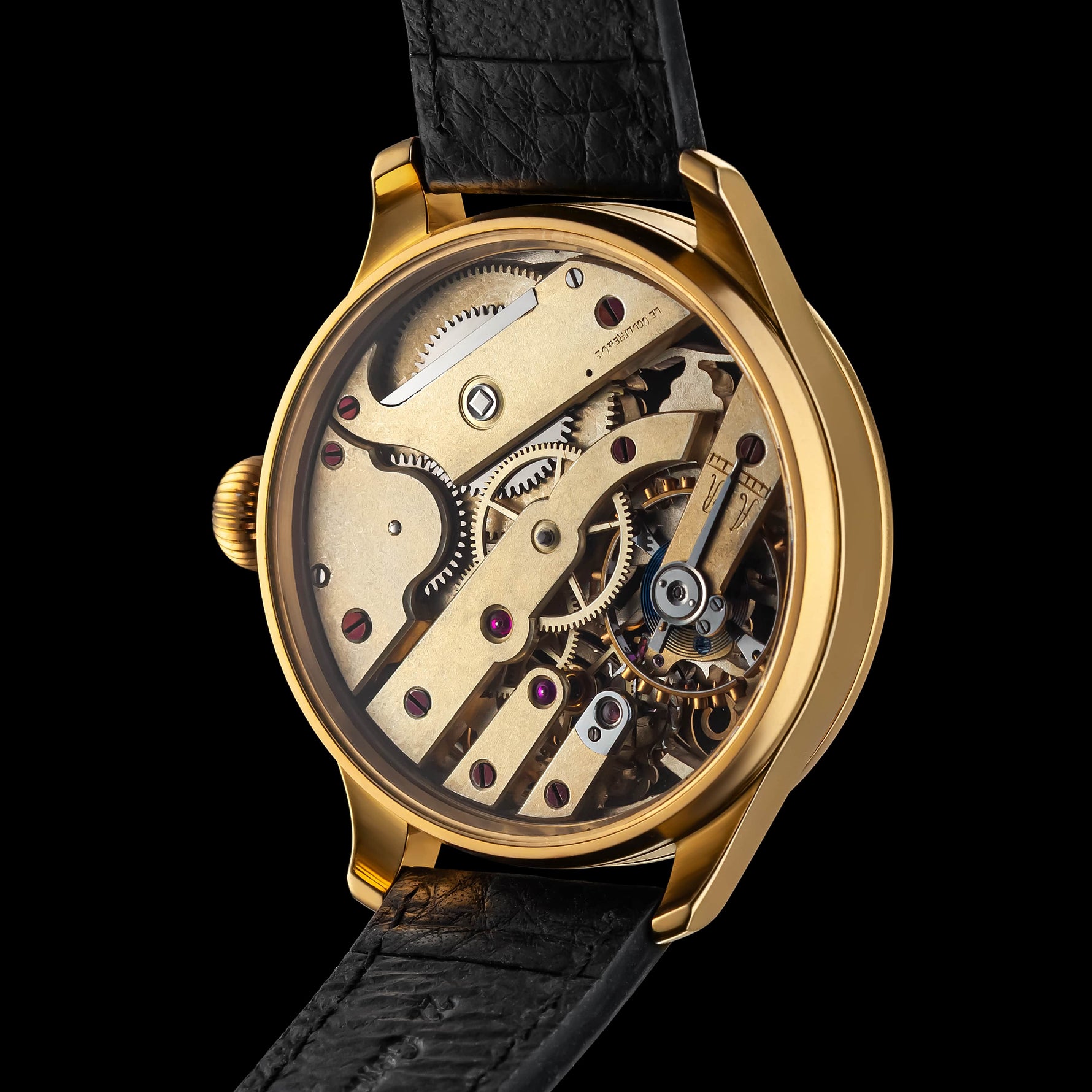VITIS Men's Skeletonized Wristwatch with LE COULTRE & Co. Vintage Mechanical Movement