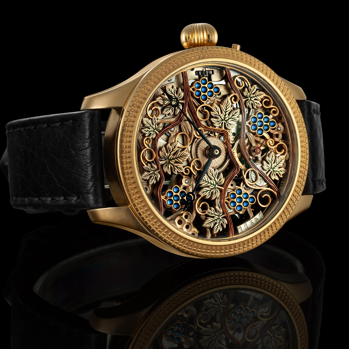 VITIS Men's Skeletonized Wristwatch with LE COULTRE & Co. Vintage Mechanical Movement