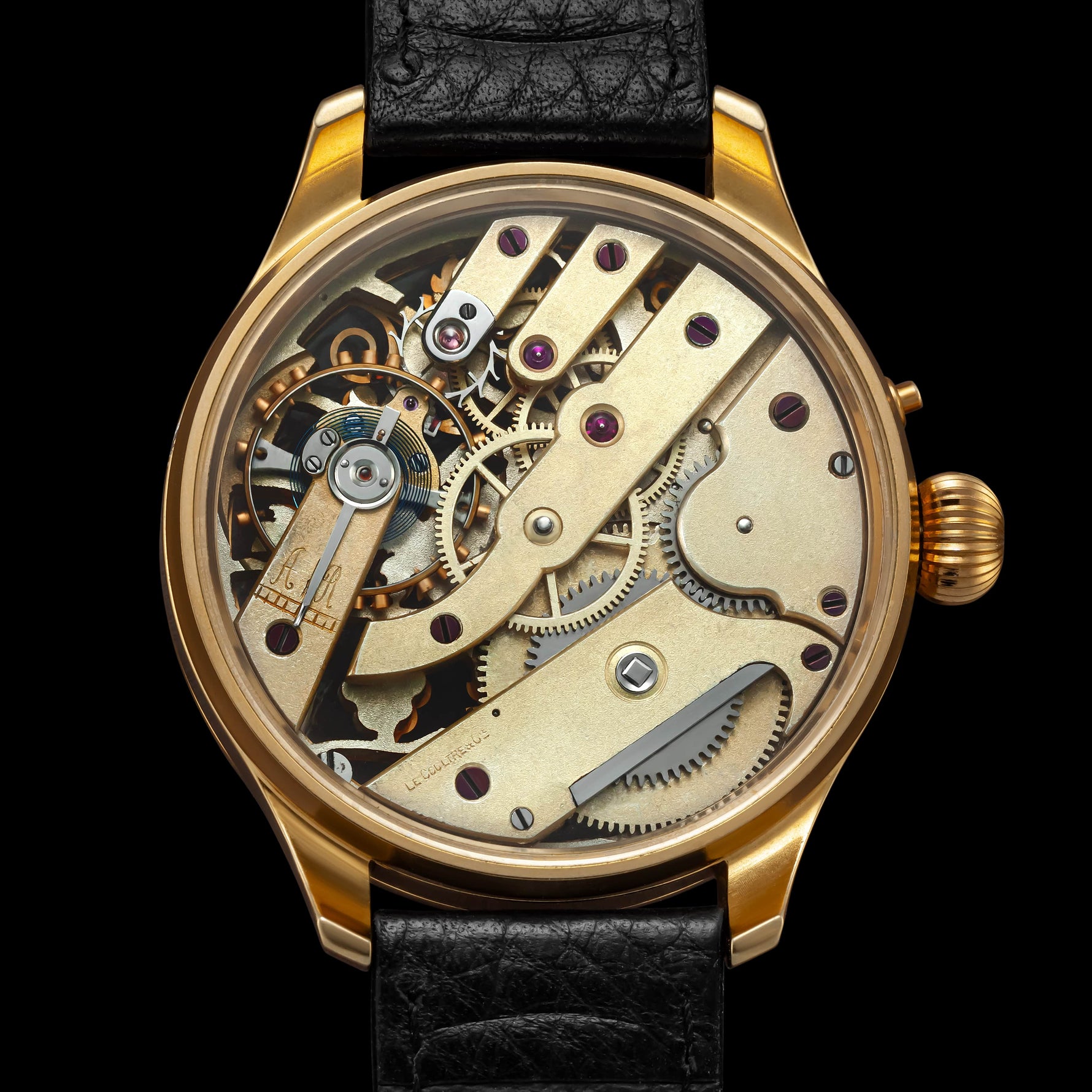 VITIS Men's Skeletonized Wristwatch with LE COULTRE & Co. Vintage Mechanical Movement