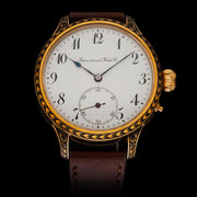 CLASSIC Men's Wristwatch fits Restored Vintage IWC Movement & Original Enamel Dial