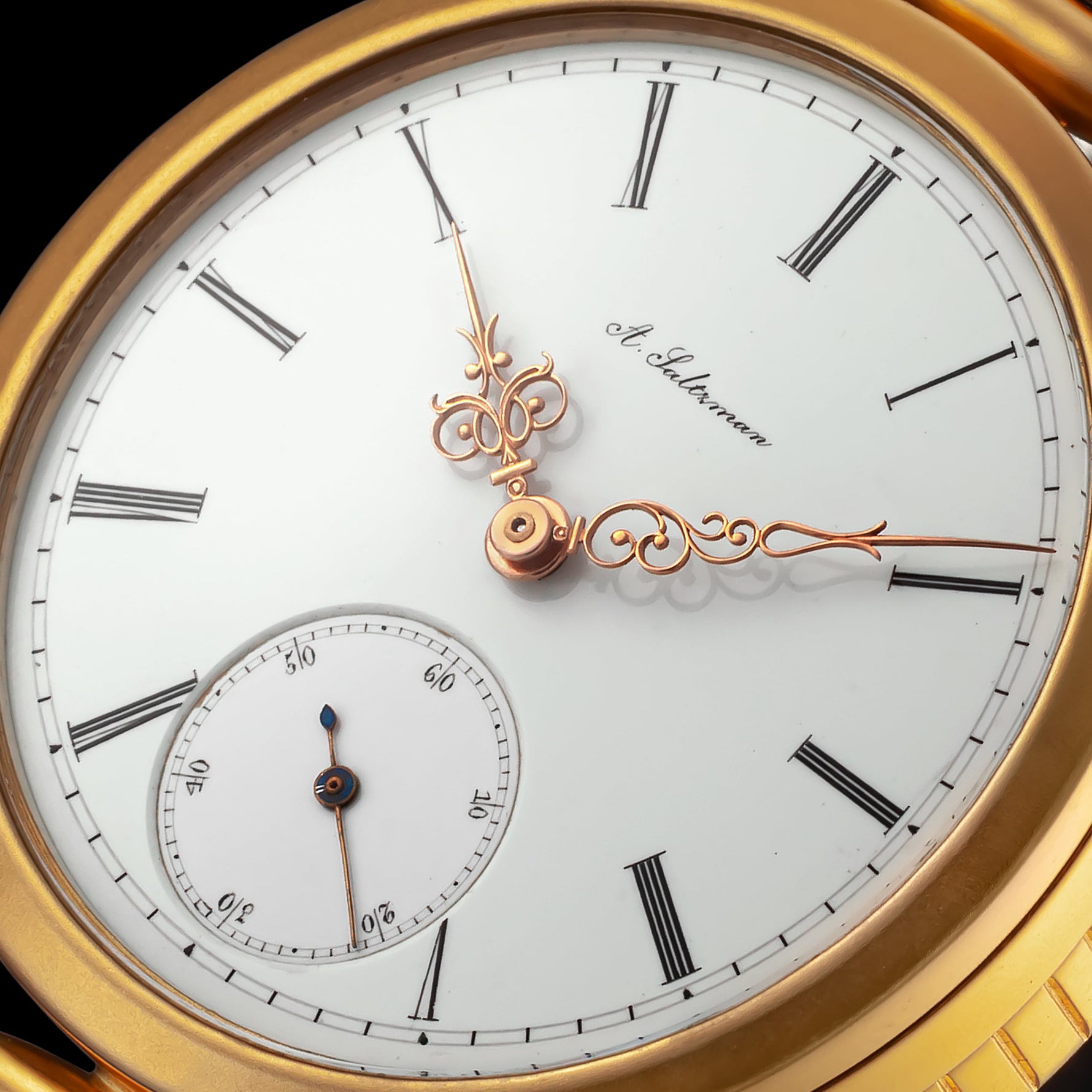 Mens Wristwatch Mechanical Vintage Movement Enamel Dial Gold-plated Case 