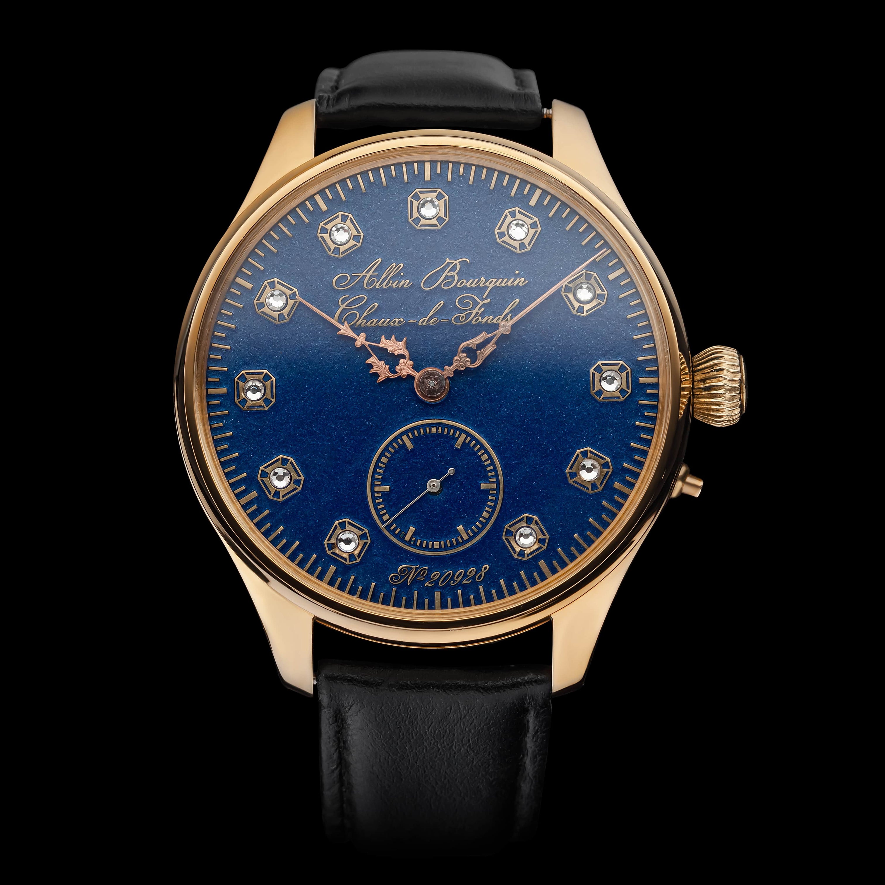 TWILIGHT Men's Wristwatch fits Vintage Swiss ALBIN BOURQUIN Movement ...