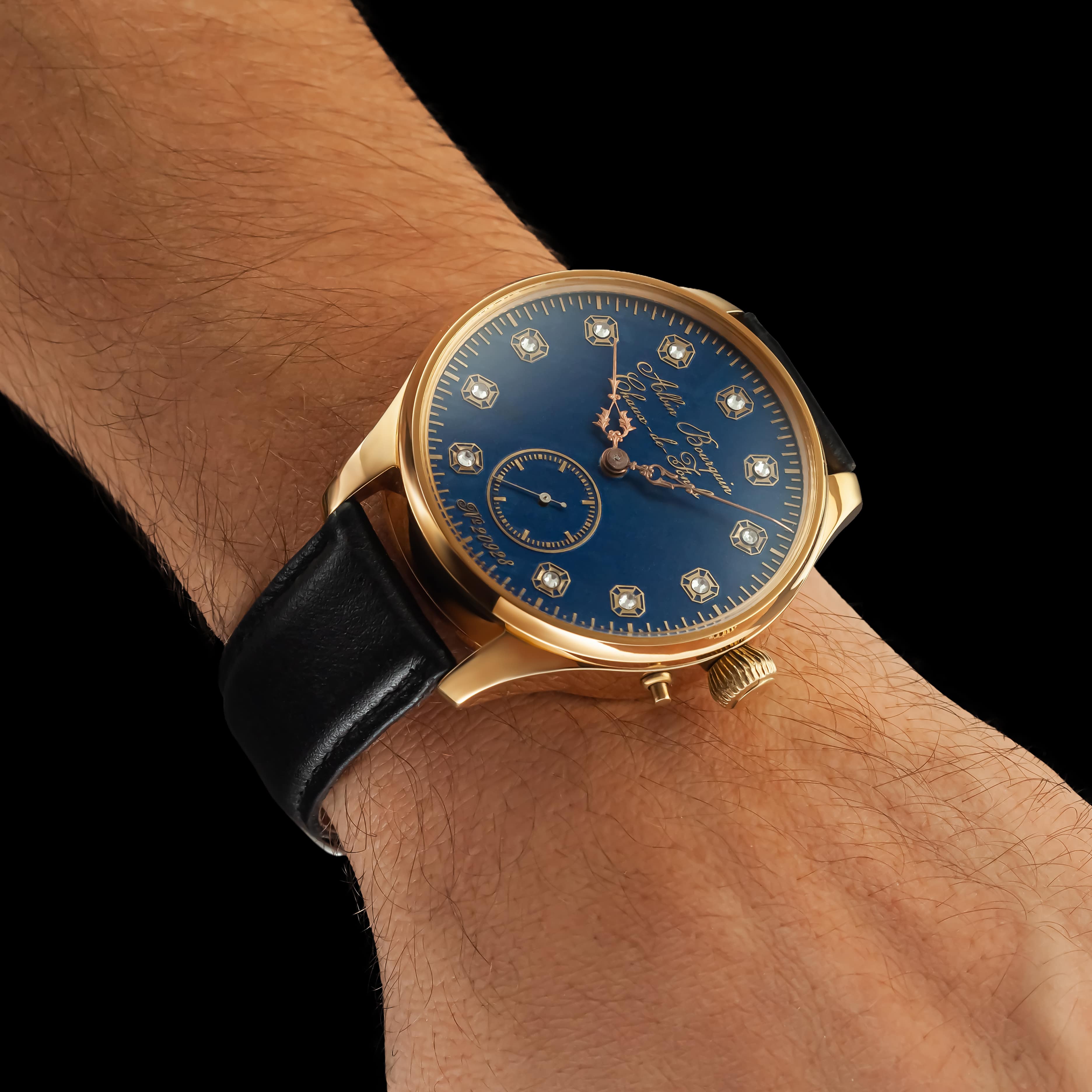 Albin Watch TWILIGHT Men's Wristwatch fits Vintage Swiss ALBIN BOURQUIN Movement ...